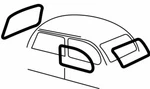Cal-look 4 Pc Window Glass Kit 1972-77 Beetle & Super Baja Empi 3599 New. Price: $71.66.