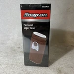 Snap-on Cigar Case Holder Brown Silver W/ Cutter Collectable Memorabilia Limited New. Price: $60.00.
