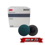 3M 36525 Green Corps Roloc Disc, Tr In X 40 Grit (replaces 01398) (25PK) New. Price: $54.90.