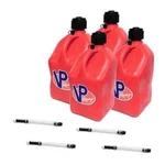 Vp Racing 4 Pack Red Square 5 Gallon Utility Jugs With Hose New. Price: $145.99.