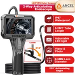 Dual Lens Two-way Articulating Endoscope Camera With Lights Industrial Borescope New. Price: $139.49.
