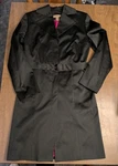 Day Trench Mac Coat Black Belt Womens 6 Shiny Dressy Evening Wear Pocket Stretch New. Price: $40.00.