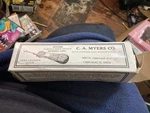 Vintage C.a. Myers Famous Lock Stitch Sewing Awl Kit Original Box Used. Price: $17.00.