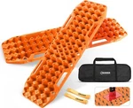 Recovery Tracks With Jack Base, Pair Off-road Traction Boards Orange New. Price: $75.99.