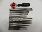 Snap-on 11 Piece Punch & Chisel Set W/ PPC-5 Holder Used. Price: $204.99.