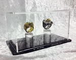 Double Championship Display Case - 2 Rings New. Price: $47.50.