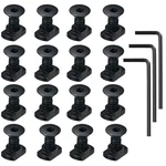 16 Pack T-nut Screw Replacement Sets,compatible With Rail Mount, M5, Black New. Price: $11.74.