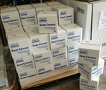 (1) Slip Grip Seat Covers - 250 Per Box, Disposable Plastic Auto New. Price: $58.99.