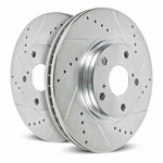 Power Stop AR82153XR Drilled/slotted & Zinc Passenger Side Brake Rotor New. Price: $188.86.
