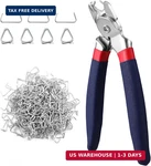 Workpro Bent Hog Pliers With 500 Pcs 3/4" Rings, Galvanized Steel New. Price: $24.99.