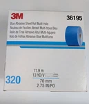 3M Hookit Blue Abrasive Sheet Roll 36195 320 Grit 2.75" X 13 Yd Multi-hole New. Price: $31.99.