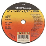Forney Industries Cut-off Wheel, Metal, Type (flat), 4 X 1/32 3/8 New. Price: $13.68.