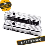 Billet Specialties 95227 Valve Covers With Cross Flags For Small Block Chevy New. Price: $236.00.