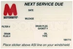 Dorman 65287 Oil Change Sticker - Window New. Price: $15.99.