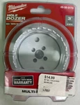 Milwaukee 3" Bi-metal Hole Dozer 49-56-0173 New. Price: $11.99.