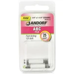 Jandorf 60610 Fast Acting Fuse, A, 125 Vdc, 200, 400, 1000 Interrupt, Ceram New. Price: $15.36.