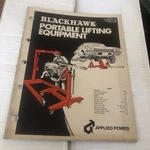 Blackhawk 1972 Lifting Equipment Catalog J-117 Used. Price: $10.00.