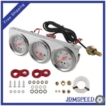2'' 52MM Chrome Mechanical Triple Gauge Set Volt Meter Water Temp Oil Pressure New. Price: $25.88.